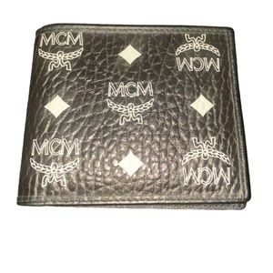 MCM black leather wallet